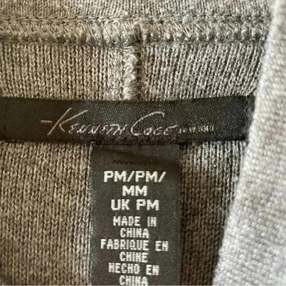 Kenneth Cole Cotton  Blend Military Buttons Gray Warm Cozy Women’s Sweater SZ PM - Picture 2 of 10